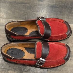 Born Women's Red and Brown Flats 7.5/38